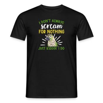 Molina Parakeet Parrot Bird Parakeet - Men's T-Shirt - black - Front - AI Model Male 178 light (178cm)