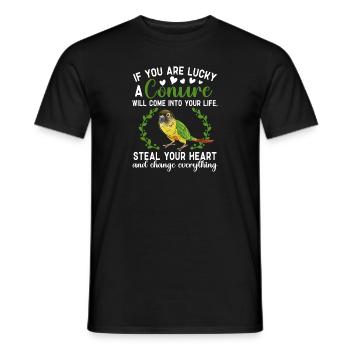Molina Parakeet Parrot Bird Parakeet - Men's T-Shirt - black - Front - AI Model Male 178 light (178cm)