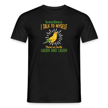 Parakeet Parrot Parakeet Bird - Men's T-Shirt - black - Front - AI Model Male 178 light (178cm)