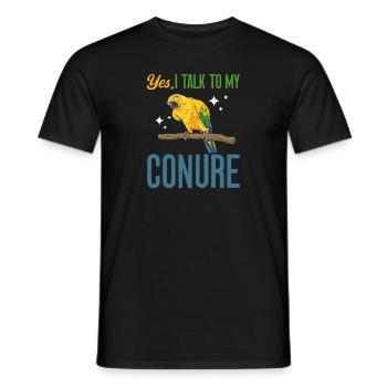 Parakeet Parrot Parakeet Bird - Men's T-Shirt - black - Front - AI Model Male 178 light (178cm)