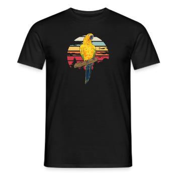 Parakeet Parrot Parakeet Bird - Men's T-Shirt - black - Front - AI Model Male 178 light (178cm)