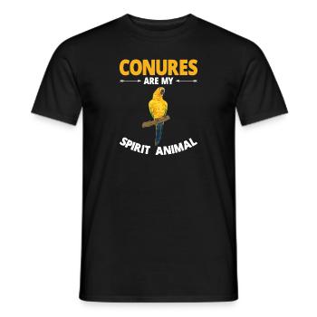 Parakeet Parrot Parakeet Bird - Men's T-Shirt - black - Front - AI Model Male 178 light (178cm)