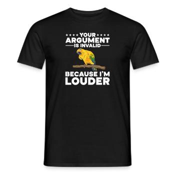 Parakeet Parrot Parakeet Bird - Men's T-Shirt - black - Front - AI Model Male 178 light (178cm)