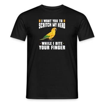 Parakeet Parrot Parakeet Bird - Men's T-Shirt - black - Front - AI Model Male 178 light (178cm)