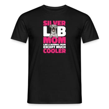 Silver Labrador Retriever Silver Lab - T-shirt homme - noir - Devant - AI Model Male 178 light (178cm)