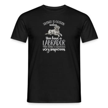 Silver Labrador Retriever Silver Lab - T-shirt homme - noir - Devant - AI Model Male 178 light (178cm)