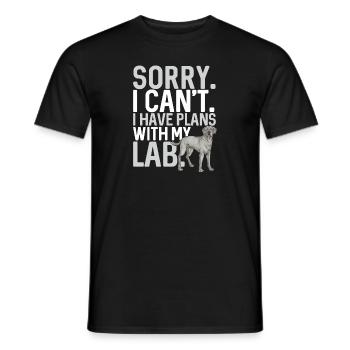 Silver Labrador Retriever Silver Lab - T-shirt homme - noir - Devant - AI Model Male 178 light (178cm)