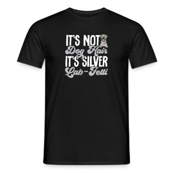 Silberner Labrador Retriever Silberner Lab - Männer T-Shirt - Schwarz - Vorne - AI Model Male 178 light (178cm)
