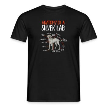 Silver Labrador Retriever Silver Lab - T-shirt homme - noir - Devant - AI Model Male 178 light (178cm)