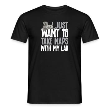 Silberner Labrador Retriever Silberner Lab - Männer T-Shirt - Schwarz - Vorne - AI Model Male 178 light (178cm)