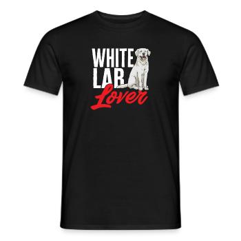 Labrador Retriever blanc Labrador Labrador blanc - T-shirt homme - noir - Devant - AI Model Male 178 light (178cm)