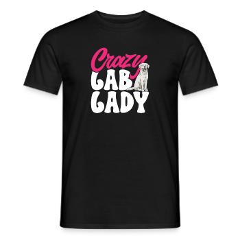 Labrador Retriever blanc Labrador Labrador blanc - T-shirt homme - noir - Devant - AI Model Male 178 light (178cm)