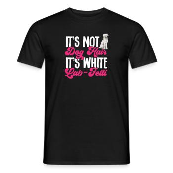 Labrador Retriever blanc Labrador Labrador blanc - T-shirt homme - noir - Devant - AI Model Male 178 light (178cm)