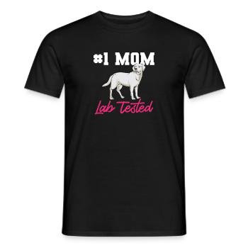 Labrador Retriever blanc Labrador Labrador blanc - T-shirt homme - noir - Devant - AI Model Male 178 light (178cm)
