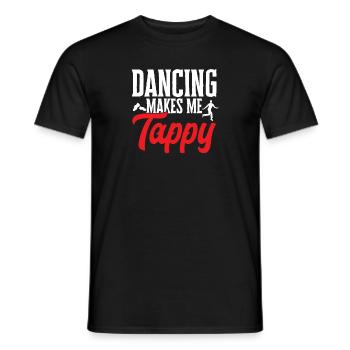 Professeur de claquettes Danseuse de claquettes Claquettes - T-shirt homme - noir - Devant - AI Model Male 178 light (178cm)