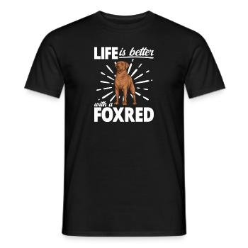 Fuchsroter Labrador Retriever Fox Red Labrador - Männer T-Shirt - Schwarz - Vorne - AI Model Male 178 light (178cm)