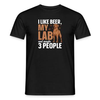 Fuchsroter Labrador Retriever Fox Red Labrador - Men's T-Shirt - black - Front - AI Model Male 178 light (178cm)