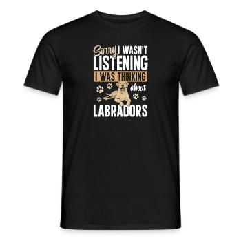 Yellow Labrador Retriever - Men's T-Shirt - black - Front - AI Model Male 178 light (178cm)