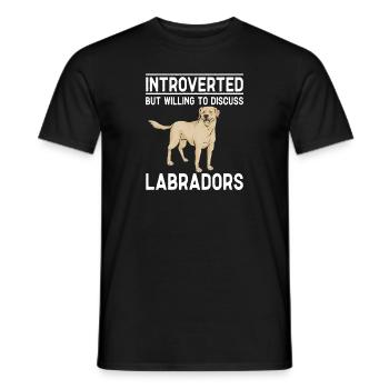 Yellow Labrador Retriever - Men's T-Shirt - black - Front - AI Model Male 178 light (178cm)