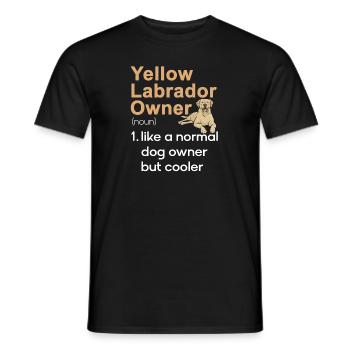 Yellow Labrador Retriever - Men's T-Shirt - black - Front - AI Model Male 178 light (178cm)
