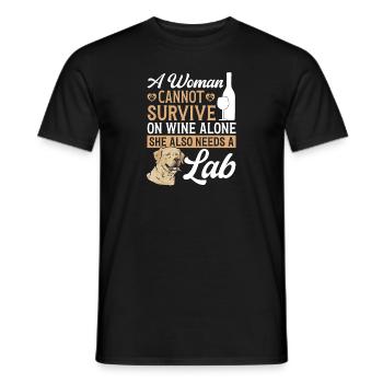 Yellow Labrador Retriever - Men's T-Shirt - black - Front - AI Model Male 178 light (178cm)