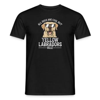 Yellow Labrador Retriever - Men's T-Shirt - black - Front - AI Model Male 178 light (178cm)