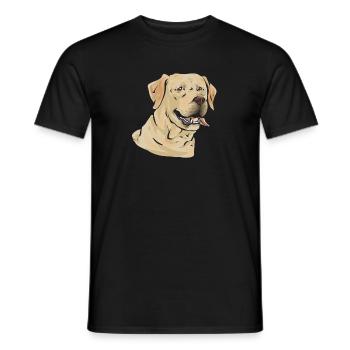 Yellow Labrador Retriever - Men's T-Shirt - black - Front - AI Model Male 178 light (178cm)