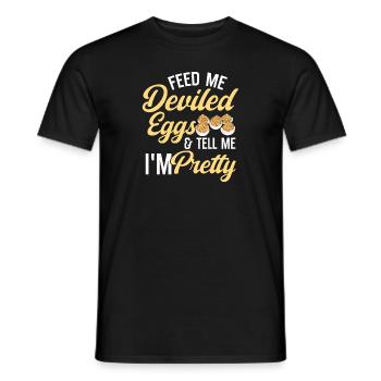 Stuffed Eggs Deviled Eggs - Men's T-Shirt - black - Front - AI Model Male 178 light (178cm)