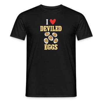 Gefüllte Eier Deviled Eggs - Männer T-Shirt - Schwarz - Vorne - AI Model Male 178 light (178cm)