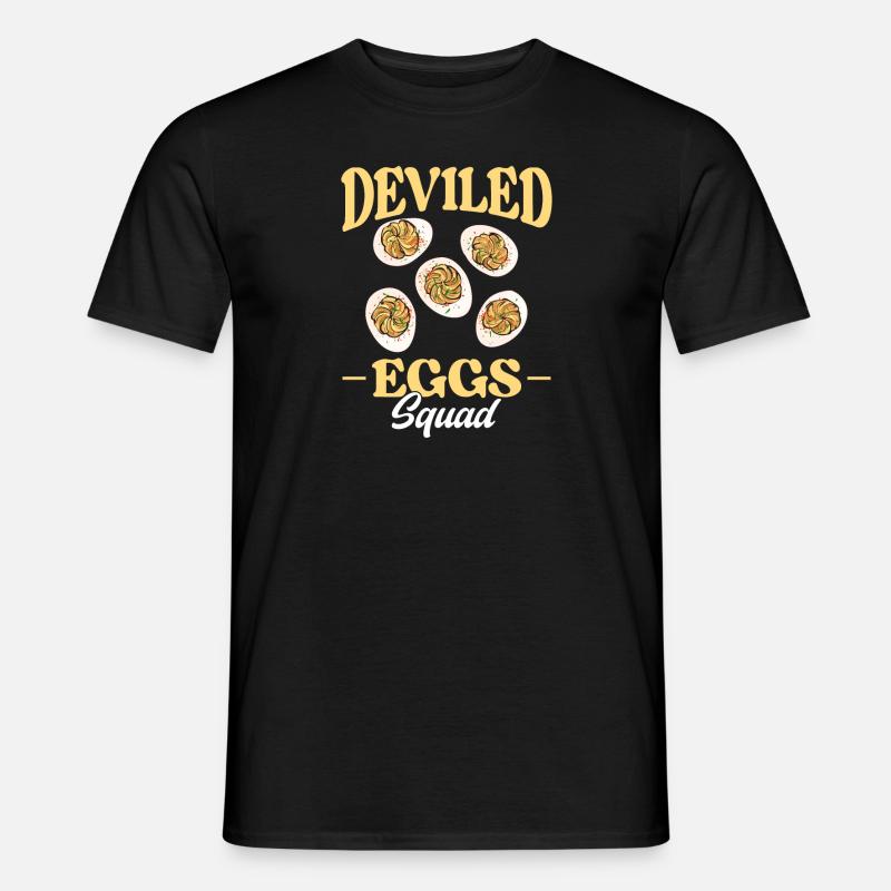 Gefüllte Eier Deviled Eggs - Männer T-Shirt - Schwarz