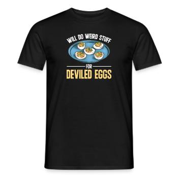 Stuffed Eggs Deviled Eggs - Men's T-Shirt - black - Front - AI Model Male 178 light (178cm)