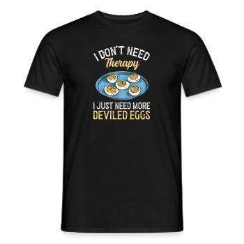 Stuffed Eggs Deviled Eggs - Men's T-Shirt - black - Front - AI Model Male 178 light (178cm)