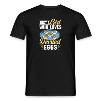 Stuffed Eggs Deviled Eggs - Men's T-Shirt - black - Front - AI Model Male 178 light (178cm)