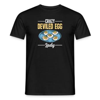 Stuffed Eggs Deviled Eggs - Men's T-Shirt - black - Front - AI Model Male 178 light (178cm)