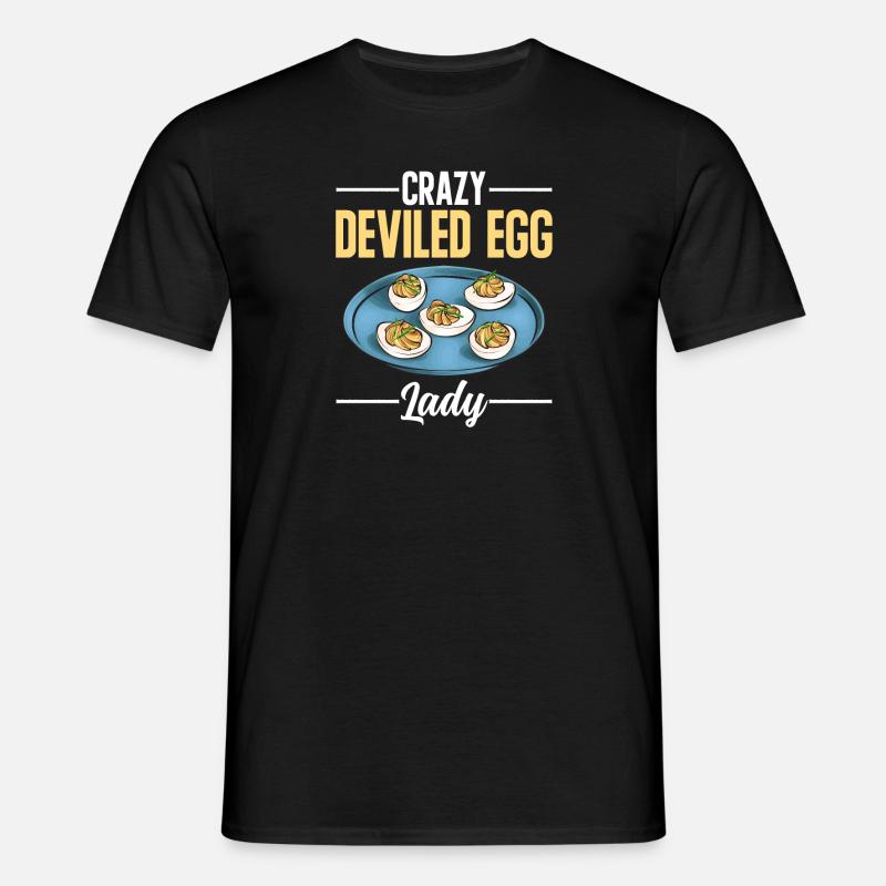 Gefüllte Eier Deviled Eggs - Männer T-Shirt - Schwarz