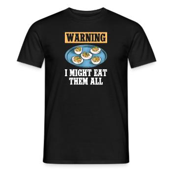 Stuffed Eggs Deviled Eggs - Men's T-Shirt - black - Front - AI Model Male 178 light (178cm)