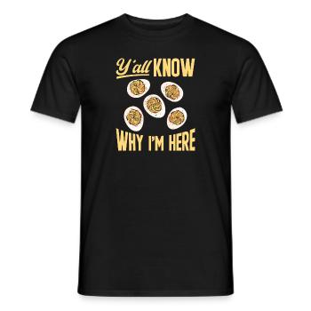 Stuffed Eggs Deviled Eggs - Men's T-Shirt - black - Front - AI Model Male 178 light (178cm)