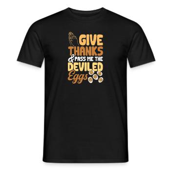 Stuffed Eggs Deviled Eggs - Men's T-Shirt - black - Front - AI Model Male 178 light (178cm)