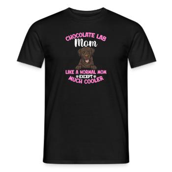 Chien Labrador Retriever brun chocolat - T-shirt homme - noir - Devant - AI Model Male 178 light (178cm)