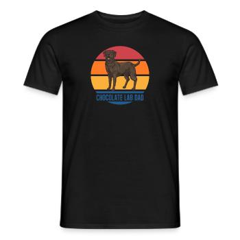 Chien Labrador Retriever brun chocolat - T-shirt homme - noir - Devant - AI Model Male 178 light (178cm)