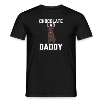 Chien Labrador Retriever brun chocolat - T-shirt homme - noir - Devant - AI Model Male 178 light (178cm)