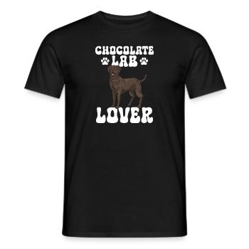 Chien Labrador Retriever brun chocolat - T-shirt homme - noir - Devant - AI Model Male 178 light (178cm)