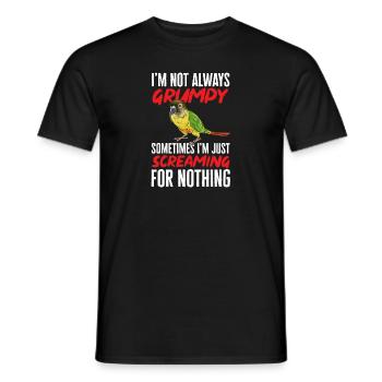 Molinasittich Papagei Vogel Sittich - Männer T-Shirt - Schwarz - Vorne - AI Model Male 178 light (178cm)