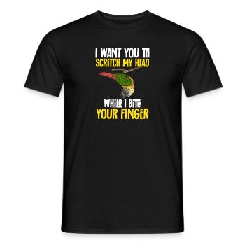 Molinasittich Papagei Vogel Sittich - Männer T-Shirt - Schwarz - Vorne - AI Model Male 178 light (178cm)
