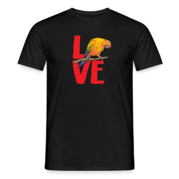Parakeet, Parrot, Parakeet, Bird - Men's T-Shirt - black - Front - AI Model Male 178 light (178cm)