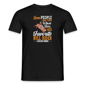 Bullenreiter Rodeo Western Cowboy Bull Riding - Männer T-Shirt - Schwarz - Vorne - AI Model Male 178 light (178cm)