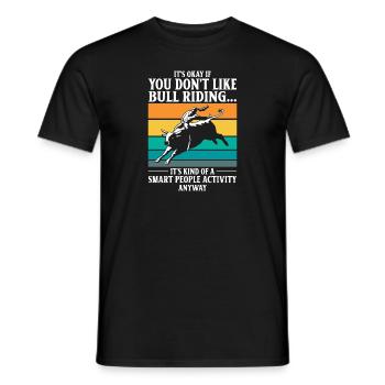 Bullenreiter Rodeo Western Cowboy Bull Riding - Männer T-Shirt - Schwarz - Vorne - AI Model Male 178 light (178cm)