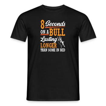 Bullenreiter Rodeo Western Cowboy Bull Riding - Männer T-Shirt - Schwarz - Vorne - AI Model Male 178 light (178cm)