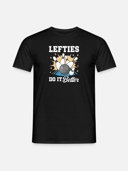 Bowling Left-handed Left-handed bowler - Men's T-Shirt - black