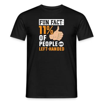 Linkshänder - Männer T-Shirt - Schwarz - Vorne - AI Model Male 178 light (178cm)